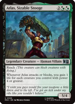 Atlas, Sizable Stooge (566) Foil - Marvel Super Heroes