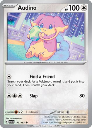 Audino (173) Reverse Holofoil - Obsidian Flames