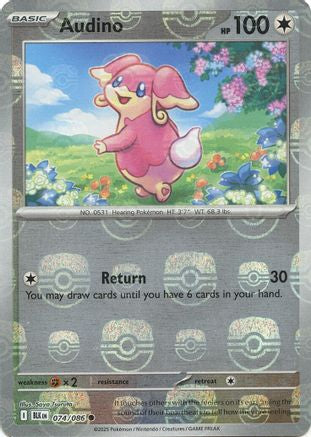Audino (Master Ball Pattern) (74) Reverse Holofoil - Black Bolt