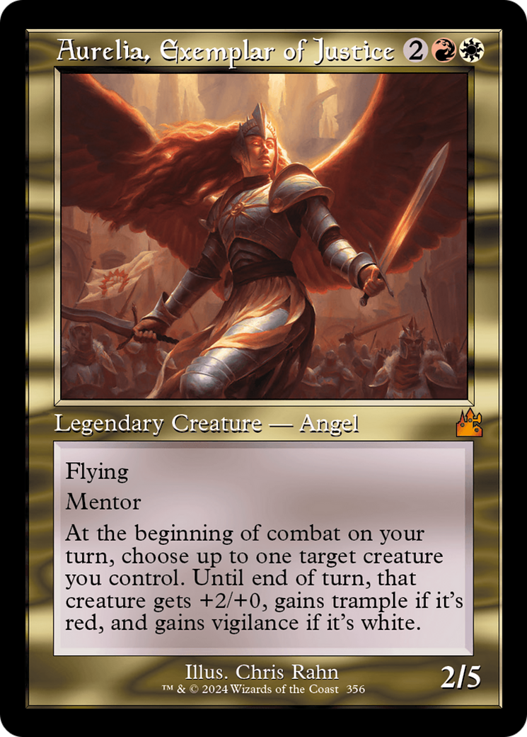 Aurelia, Exemplar of Justice (Retro) (356) Foil - Ravnica Remastered
