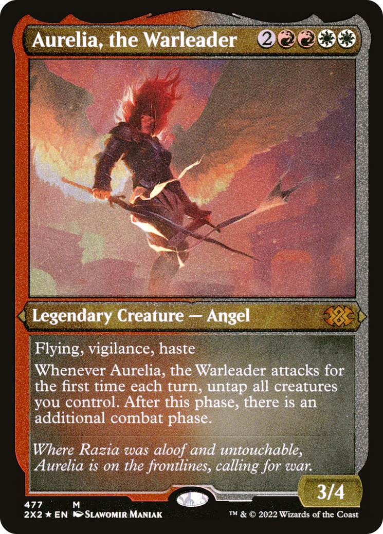 Aurelia, the Warleader (477) Etched Foil - Double Masters 2022