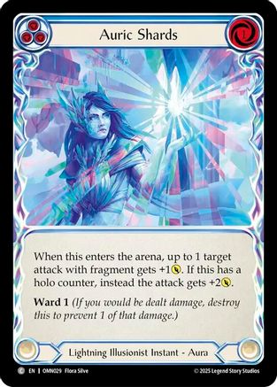 Auric Shards (Blue) (OMN029) Rainbow Foil - Omens of the Third Age