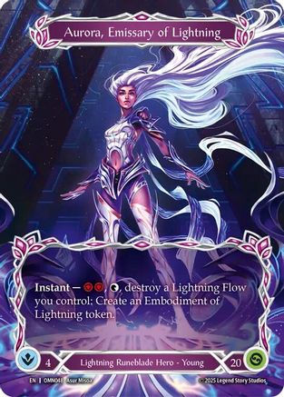 Aurora, Emissary of Lightning (Marvel) (OMN048) Cold Foil - Omens of the Third Age