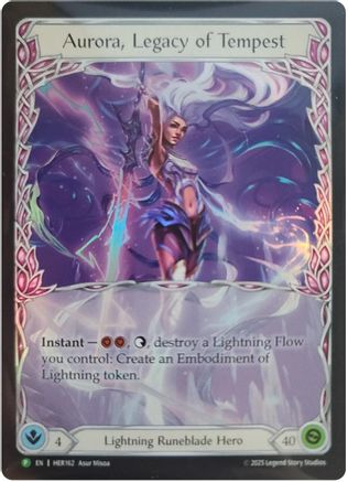 Aurora, Legacy of Tempest (HER162) Rainbow Foil - Flesh and Blood: Promo Cards