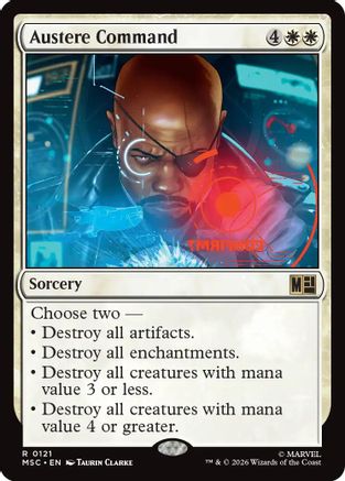 Austere Command (121) Surge Foil - Commander: Marvel Super Heroes