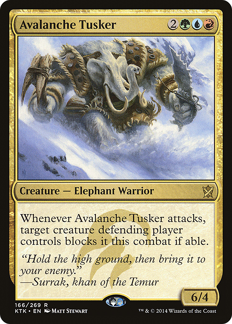 Avalanche Tusker (166) Foil - Khans of Tarkir