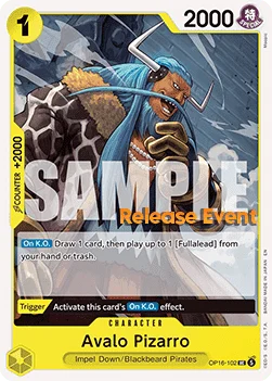 Avalo Pizarro (OP16-102) Release Event Cards