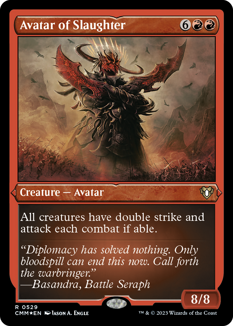 Avatar of Slaughter (529) Etched Foil - Commander Masters