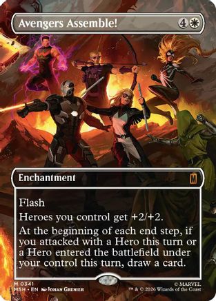 Avengers Assemble! (Borderless) (341) Foil - Marvel Super Heroes