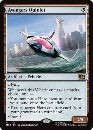 Avengers Quinjet (102) Surge Foil - Commander: Marvel Super Heroes