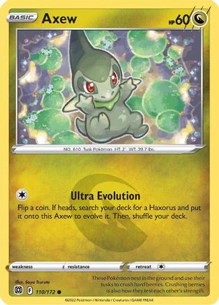 Axew (110) Reverse Holofoil - Brilliant Stars