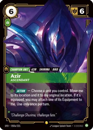Azir – Ascendant (Alternate Art) (050a) Foil - Spiritforged