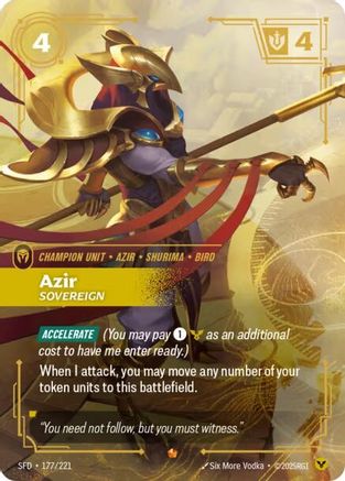Azir – Sovereign (177) Foil - Spiritforged