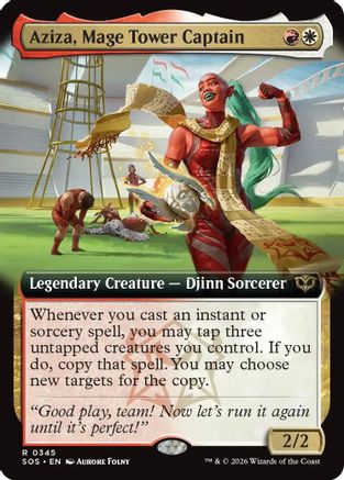 Aziza, Mage Tower Captain (Extended Art) (345) - Secrets of Strixhaven