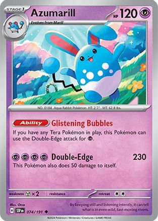Azumarill (74) Reverse Holofoil - Surging Sparks