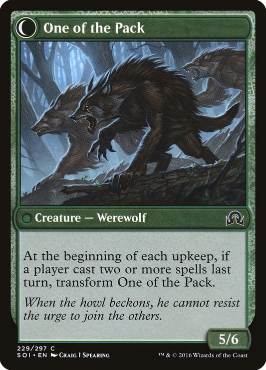 Solitary Hunter // One of the Pack [Shadows over Innistrad] Foil