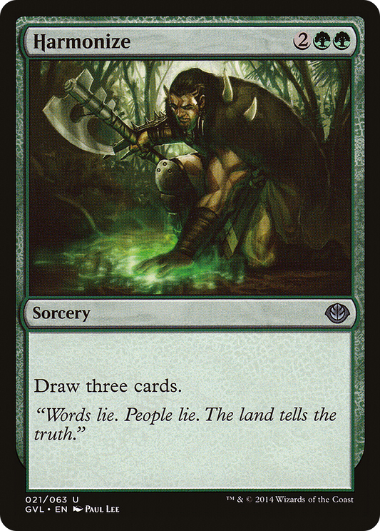 Harmonize (Garruk vs. Liliana) [Duel Decks Anthology]