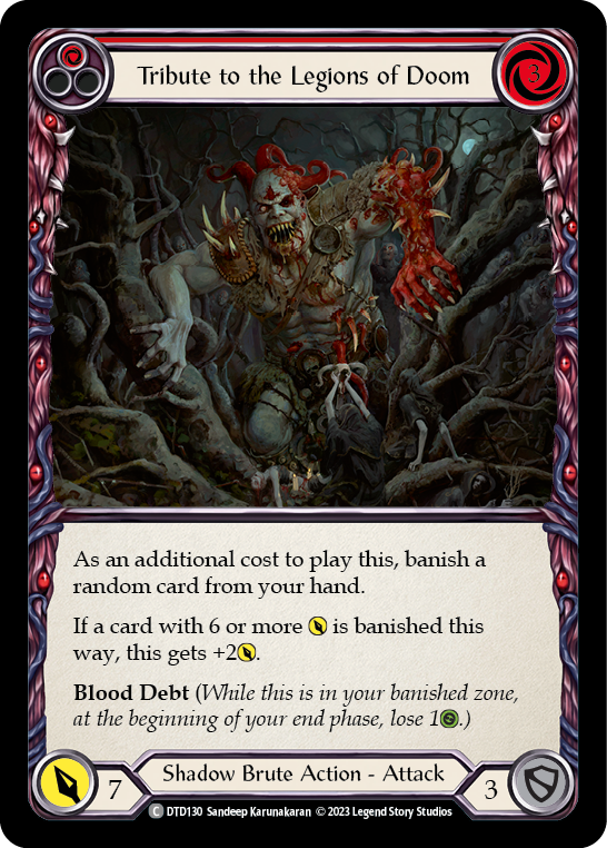 Tribute to the Legions of Doom (Red) [DTD130] (Dusk Till Dawn)  Rainbow Foil | Silver Goblin