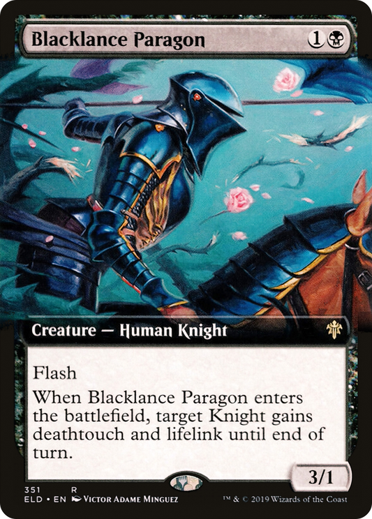 Blacklance Paragon (Extended Art) [Throne of Eldraine] Foil