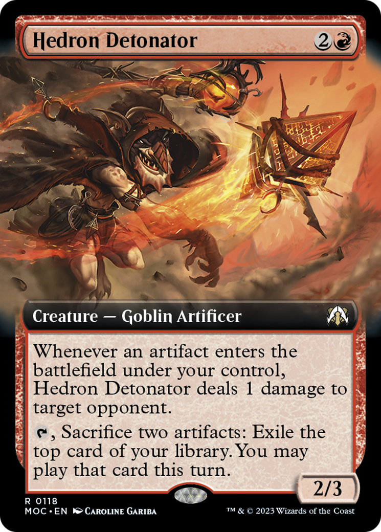 Hedron Detonator (Extended Art) [March of the Machine Commander] | Silver Goblin