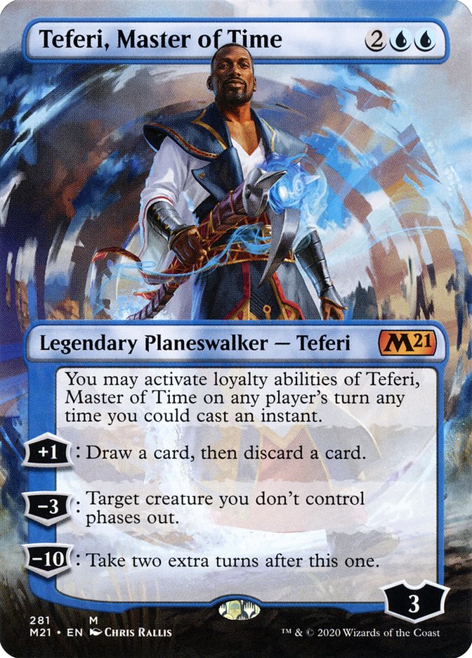 Teferi, Master of Time (Borderless) [Core Set 2021] | Silver Goblin