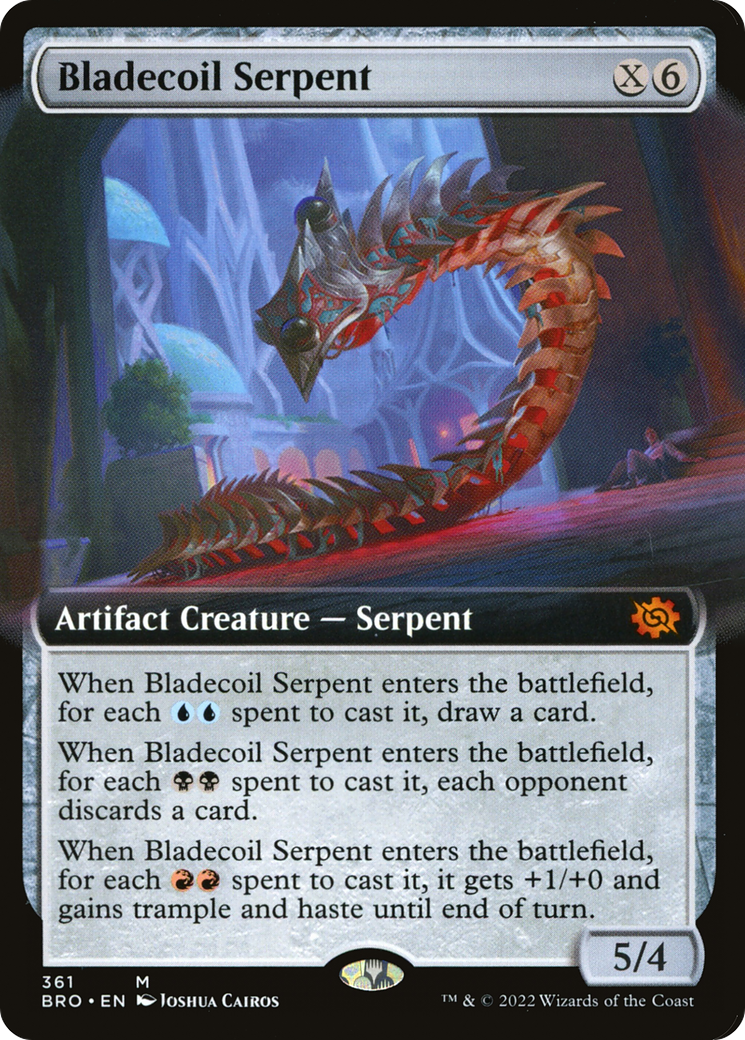 Bladecoil Serpent (Extended Art) [The Brothers' War] | Silver Goblin