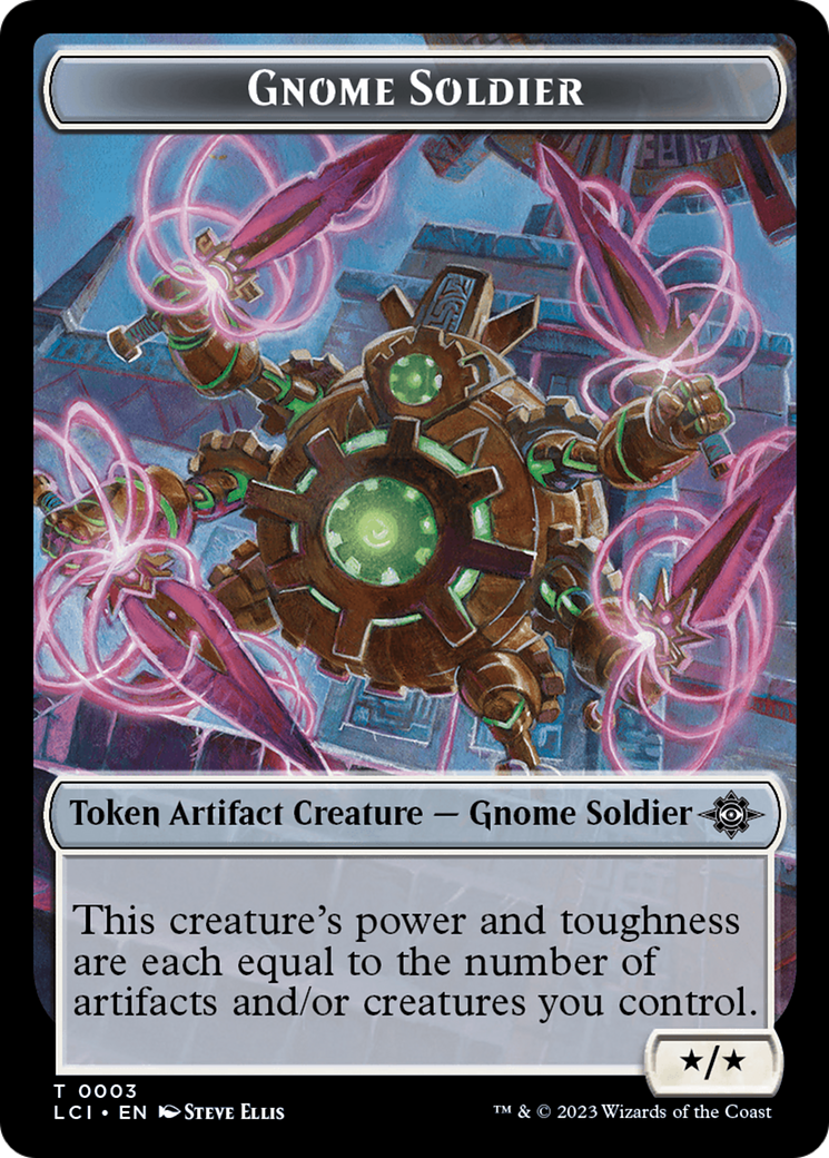 Gnome // Gnome Soldier Double-Sided Token [The Lost Caverns of Ixalan Tokens] | Silver Goblin