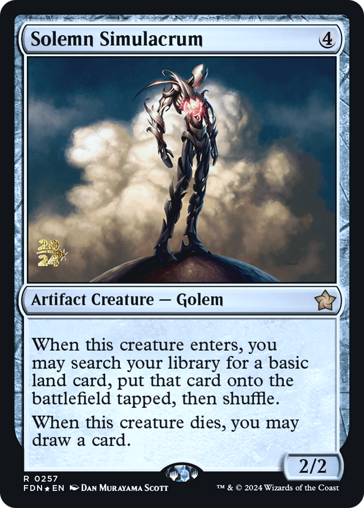 Solemn Simulacrum [Foundations Prerelease Promos] | Silver Goblin