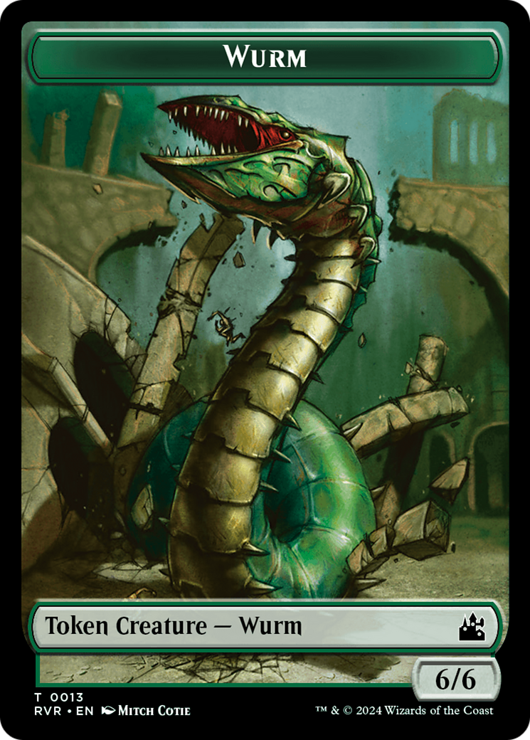 Saproling // Wurm Double-Sided Token [Ravnica Remastered Tokens] | Silver Goblin