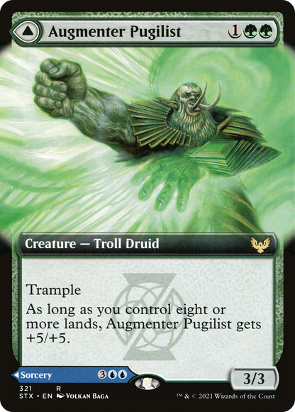 Augmenter Pugilist // Echoing Equation (Extended Art) [Strixhaven: School of Mages] Foil