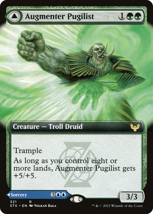 Augmenter Pugilist // Echoing Equation (Extended Art) [Strixhaven: School of Mages] Foil