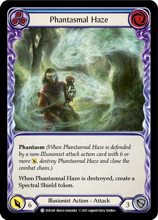 Phantasmal Haze (Blue) [EVR149] (Everfest)  1st Edition Rainbow Foil | Silver Goblin