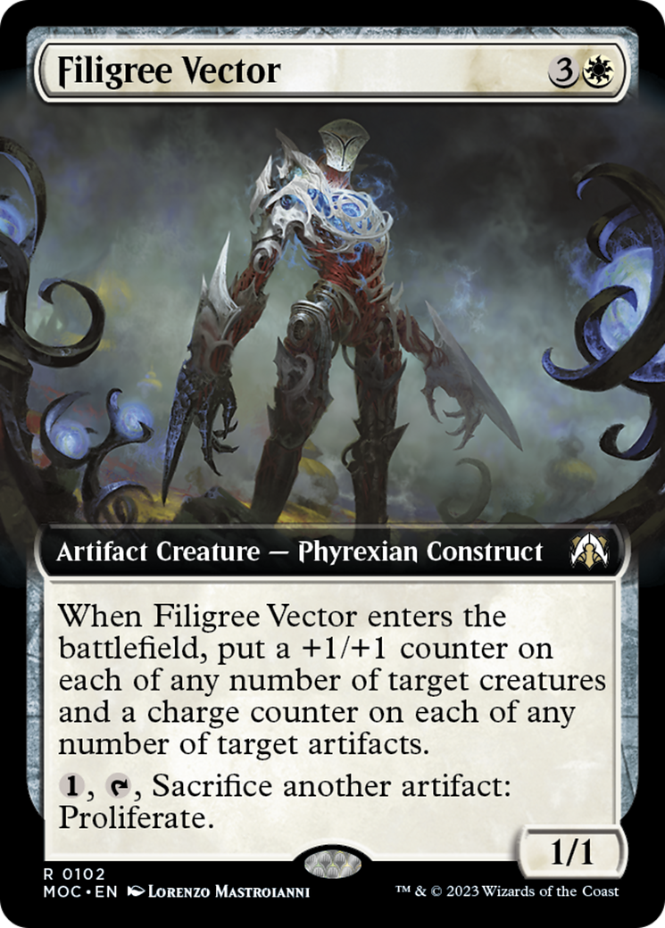 Filigree Vector (Extended Art) [March of the Machine Commander] | Silver Goblin