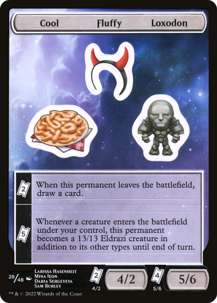 Cool Fluffy Loxodon [Unfinity Stickers] | Silver Goblin