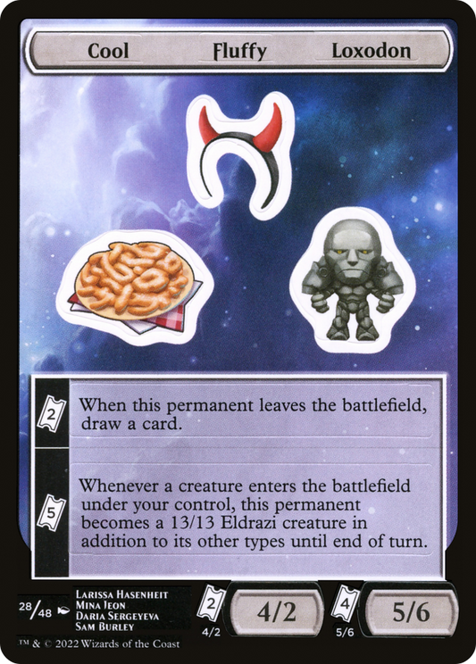 Cool Fluffy Loxodon [Unfinity Stickers] Foil
