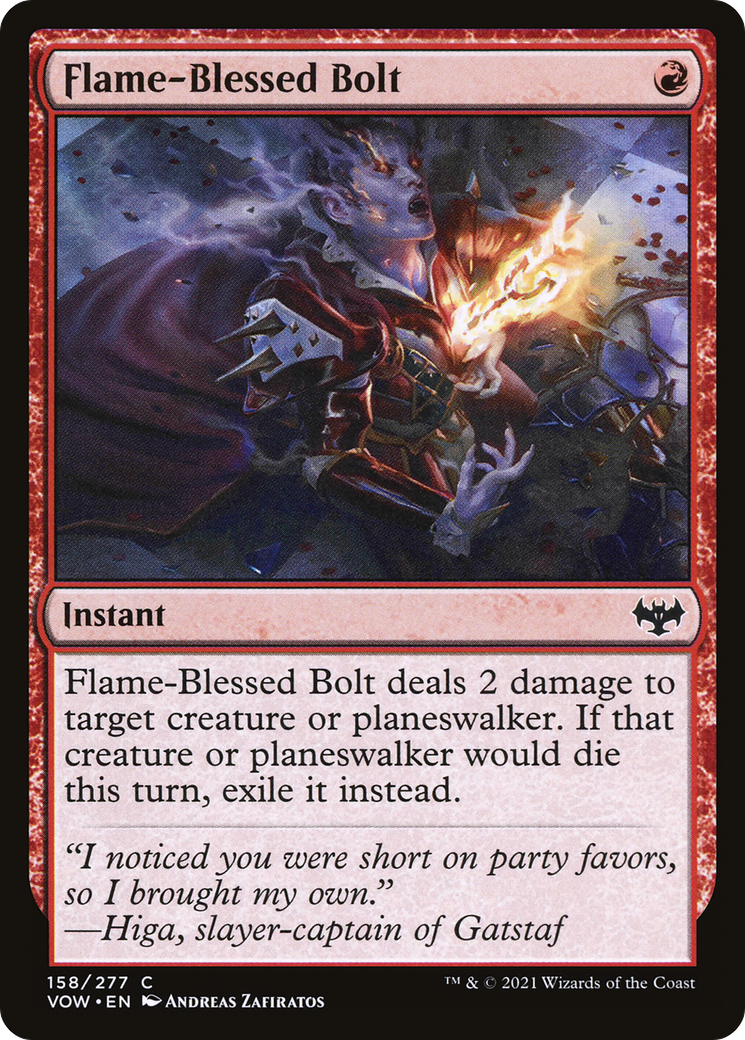 Flame-Blessed Bolt [Innistrad: Crimson Vow] | Silver Goblin