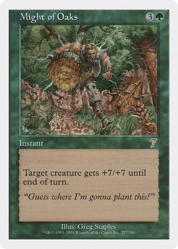Might of Oaks (257) Foil - Seventh Edition