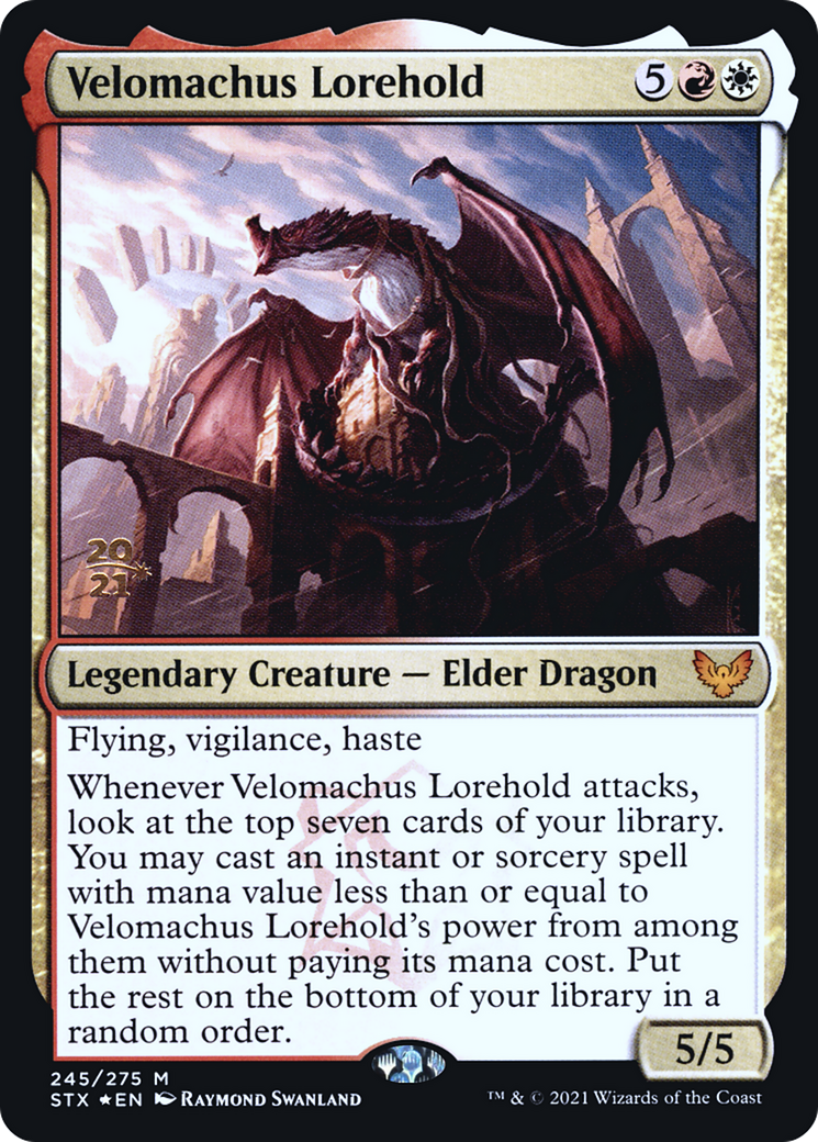 Velomachus Lorehold [Strixhaven: School of Mages Prerelease Promos] | Silver Goblin