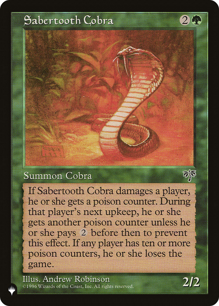 Sabertooth Cobra [The List] | Silver Goblin