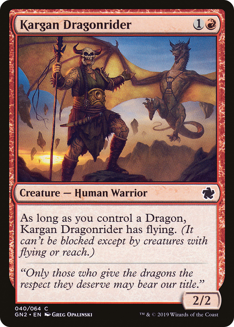 Kargan Dragonrider [Game Night 2019]