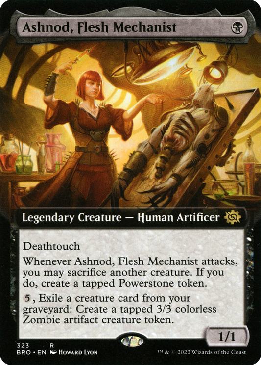 Ashnod, Flesh Mechanist (Extended Art) [The Brothers' War] Foil