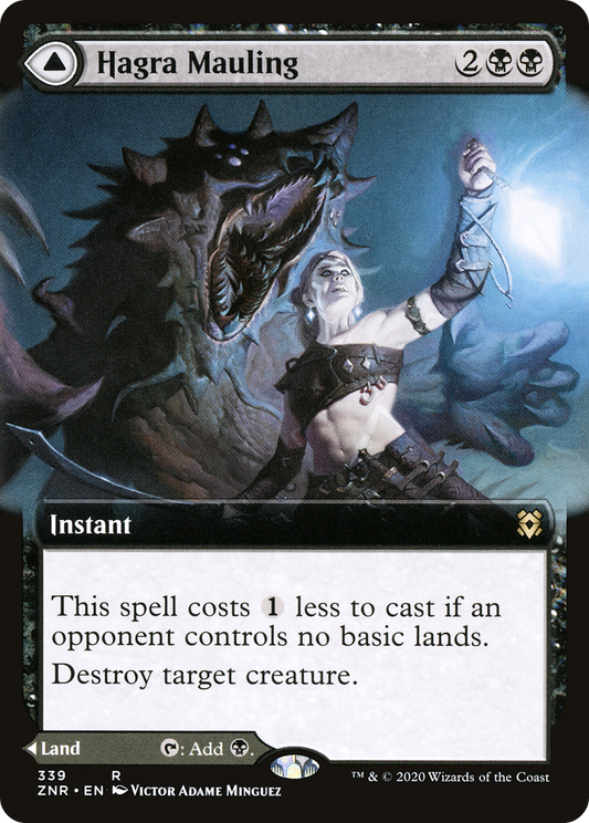 Hagra Mauling // Hagra Broodpit (Extended Art) [Zendikar Rising] Foil