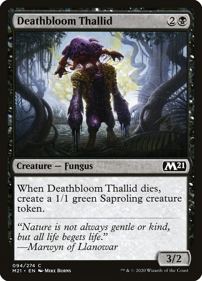 Deathbloom Thallid [Core Set 2021] | Silver Goblin