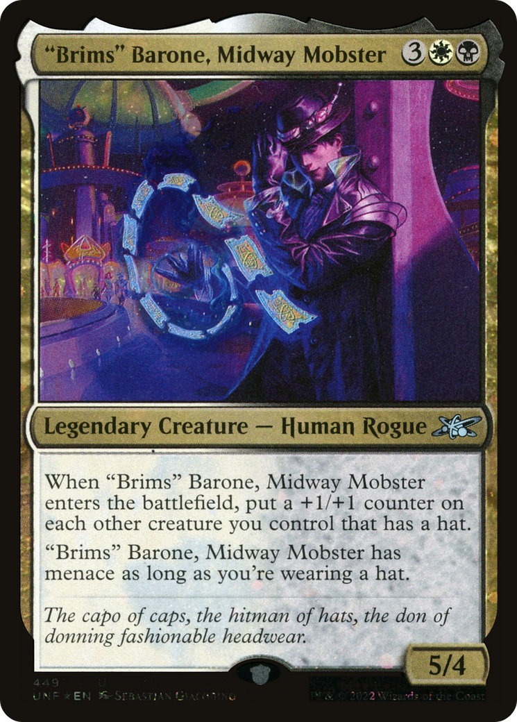 "Brims" Barone, Midway Mobster (Galaxy Foil) [Unfinity] | Silver Goblin