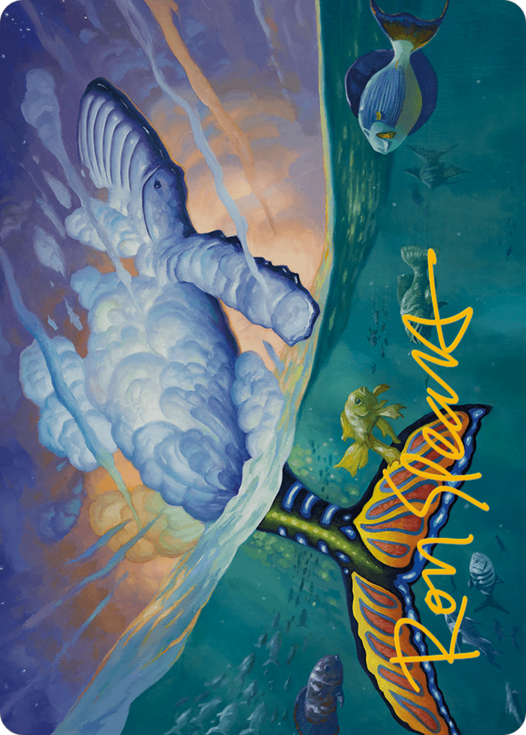 Dreamtide Whale Art Card (Gold-Stamped Signature) [Modern Horizons 3 Art Series] | Silver Goblin