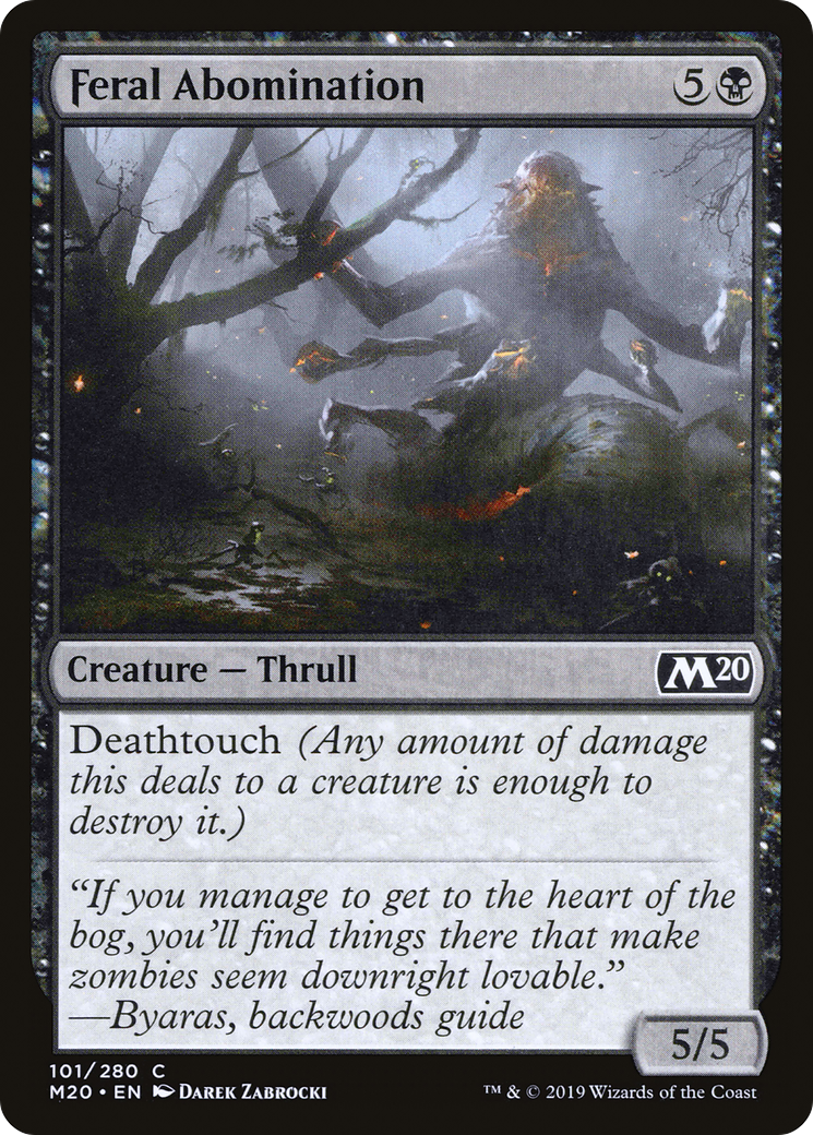 Feral Abomination [Core Set 2020] Foil