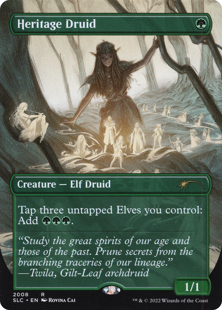 Heritage Druid (Borderless) [Secret Lair 30th Anniversary Countdown Kit] Foil
