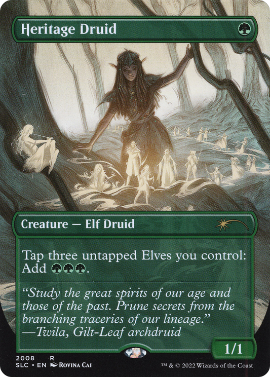 Heritage Druid (Borderless) [Secret Lair 30th Anniversary Countdown Kit] Foil