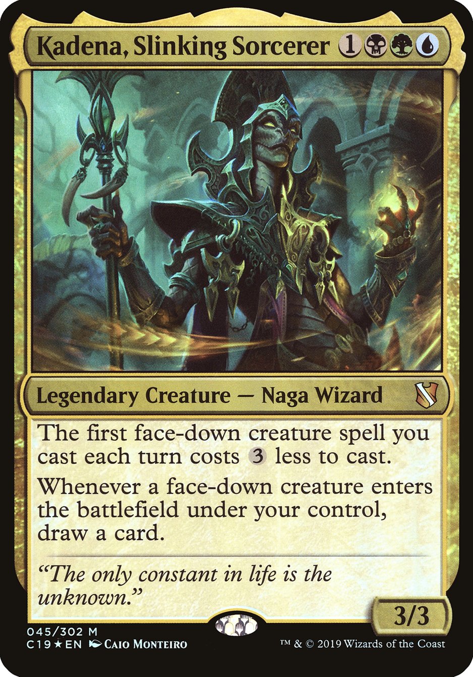 Kadena, Slinking Sorcerer (Oversized) [Commander 2019 Oversized] | Silver Goblin