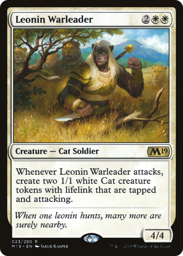 Leonin Warleader [Core Set 2019] Foil